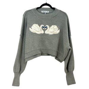 Tricia Fix x Free People Swan Sweater Gray Size Small Pre-Loved